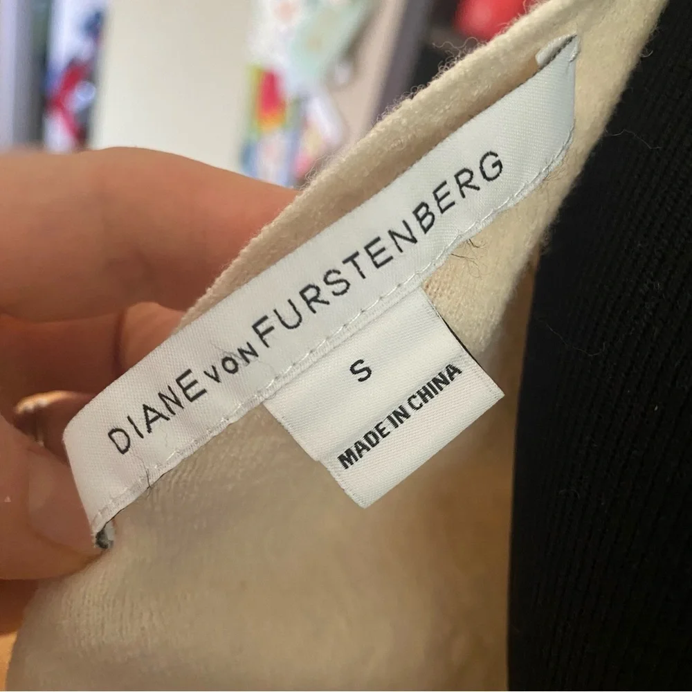 Diane Von Furstenburg Round Neck Open Back Sweater